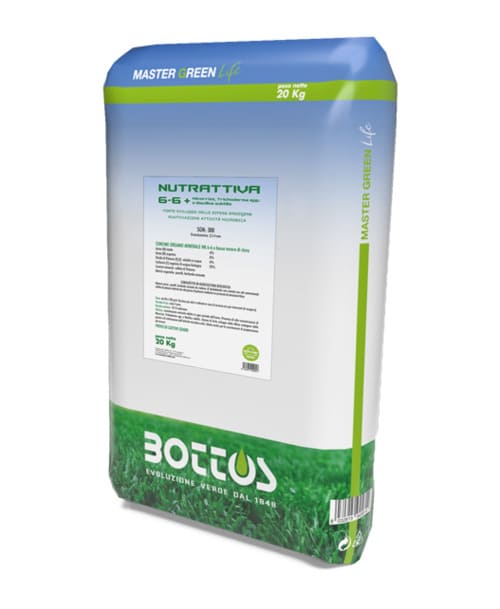 Bottos Concime prato bioattivante Master Green Life NUTRATTIVA 6-2-6 + micorrize, Trichoderma spp. e bacillus subtilis