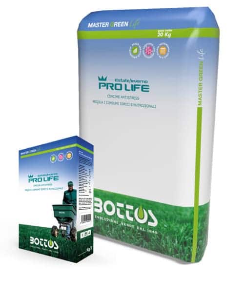 Concime prato Bottos Master Green Life PRO LIFE 10-5-15 + 2 MgO + 0,5 Fe + Mn + Zn