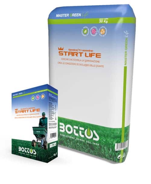 Concime per prato Bottos Master Green Life START LIFE 10-15-10 + 2 MgO + 0,5 Fe + Mn + Zn